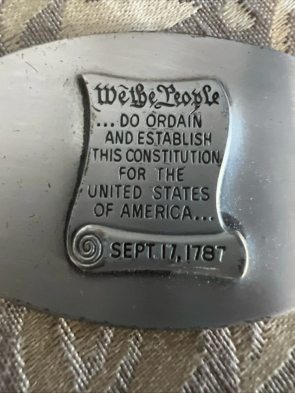 We The People Keyring Silver Gift Novelty